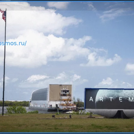 Прибытие центрального блока Artemis III в Космический центр Кеннеди